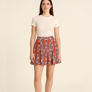 AMOUR VERT Silk Mini Skirt Womens Size M Fairy Fluttery Feminine A-Line …